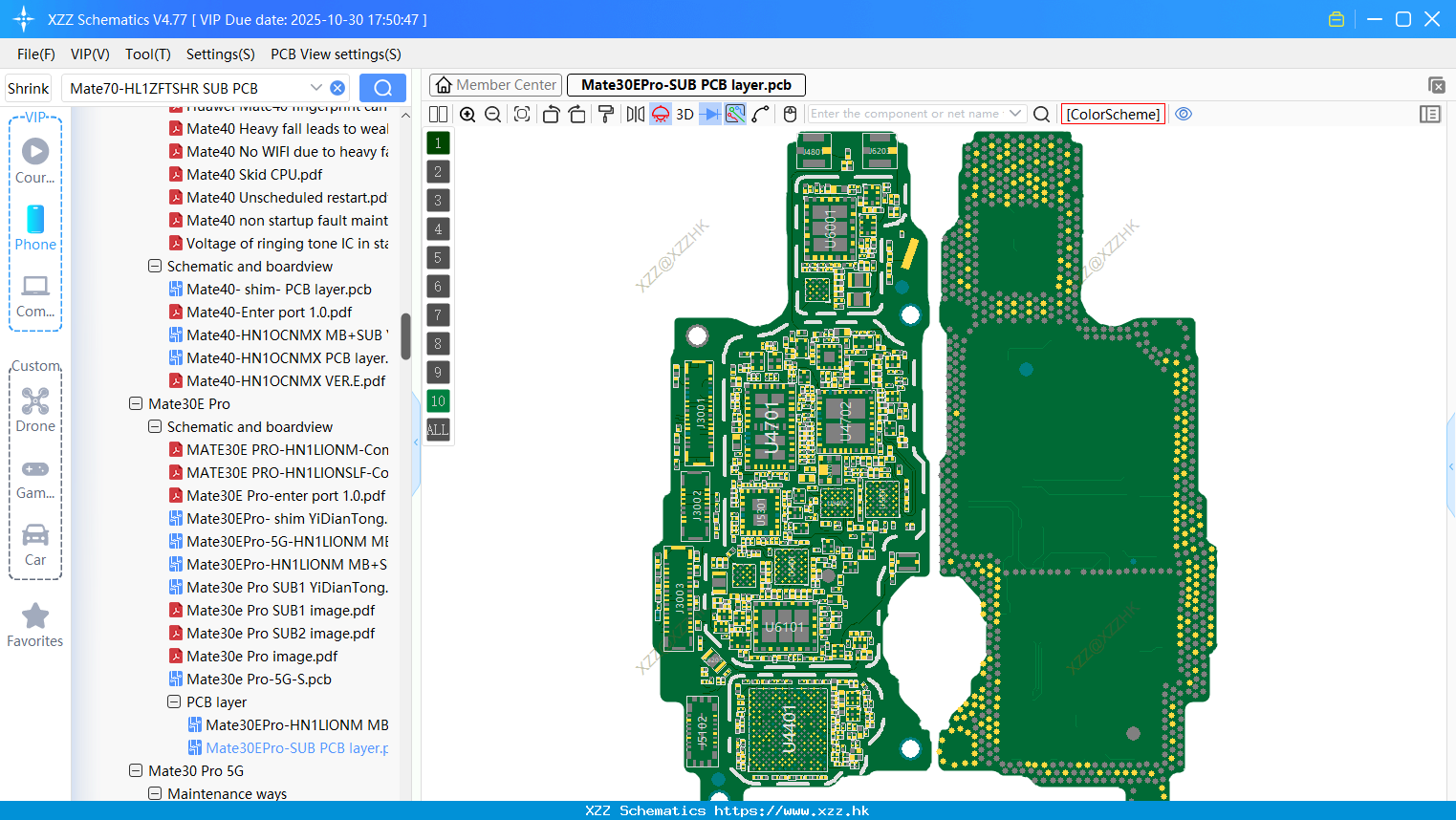 Huawei Mate30EPro-SUB PCB Layer